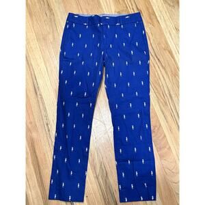 J.Crew Blue SEAHORSE Chinos Pants Slacks size 0